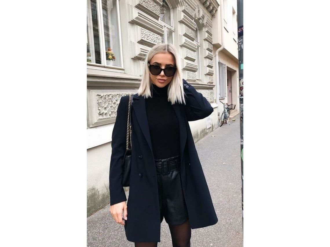 outfits noche para lucir cabello platinado