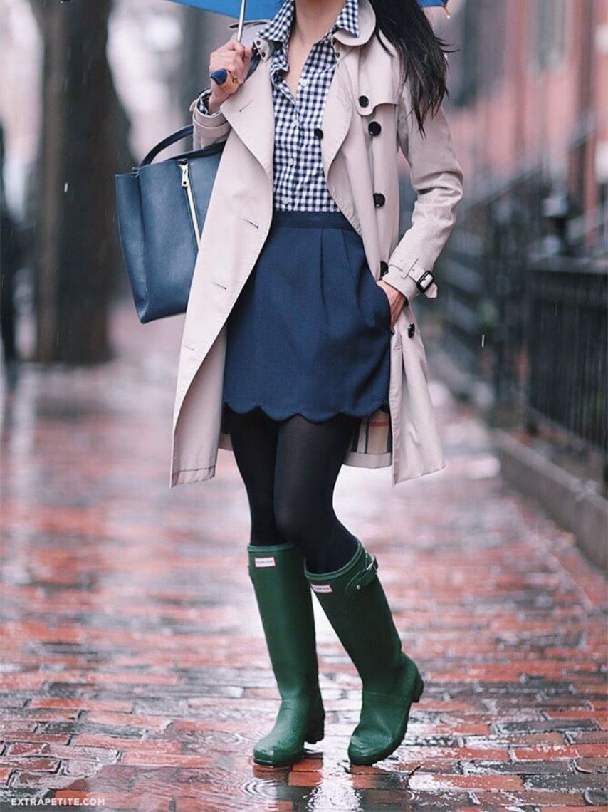 10 outfits con botas de lluvia para las próximas tardes de otoño | Mujer de  10