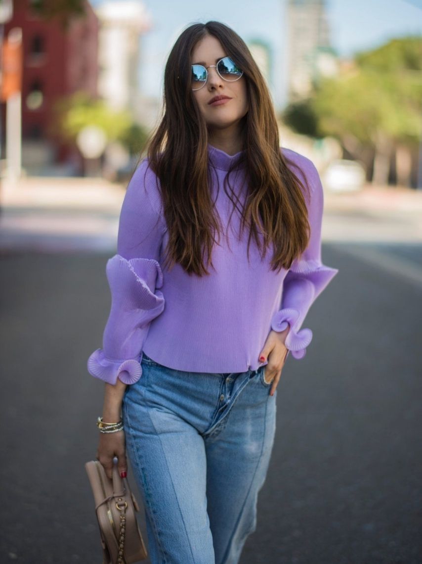 10 outfits en color lila para sentirte fresca femenina | Mujer de 10