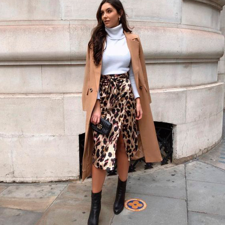 10 outfits con falda animal print para ir a trabajar