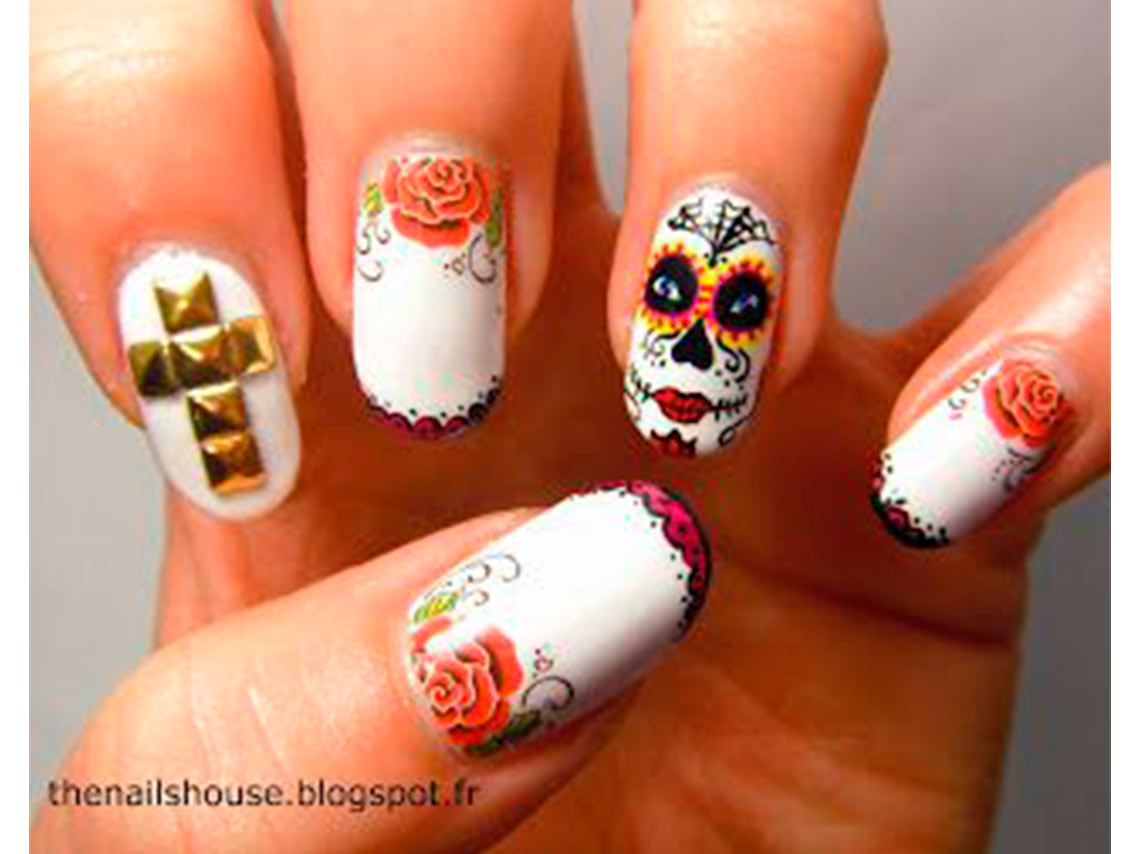 10 uñas inspiradas en catrinas para el Día de Muertos