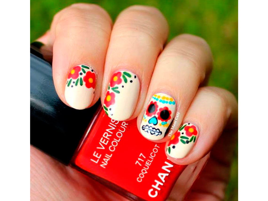 10 uñas inspiradas en catrinas para el Día de Muertos