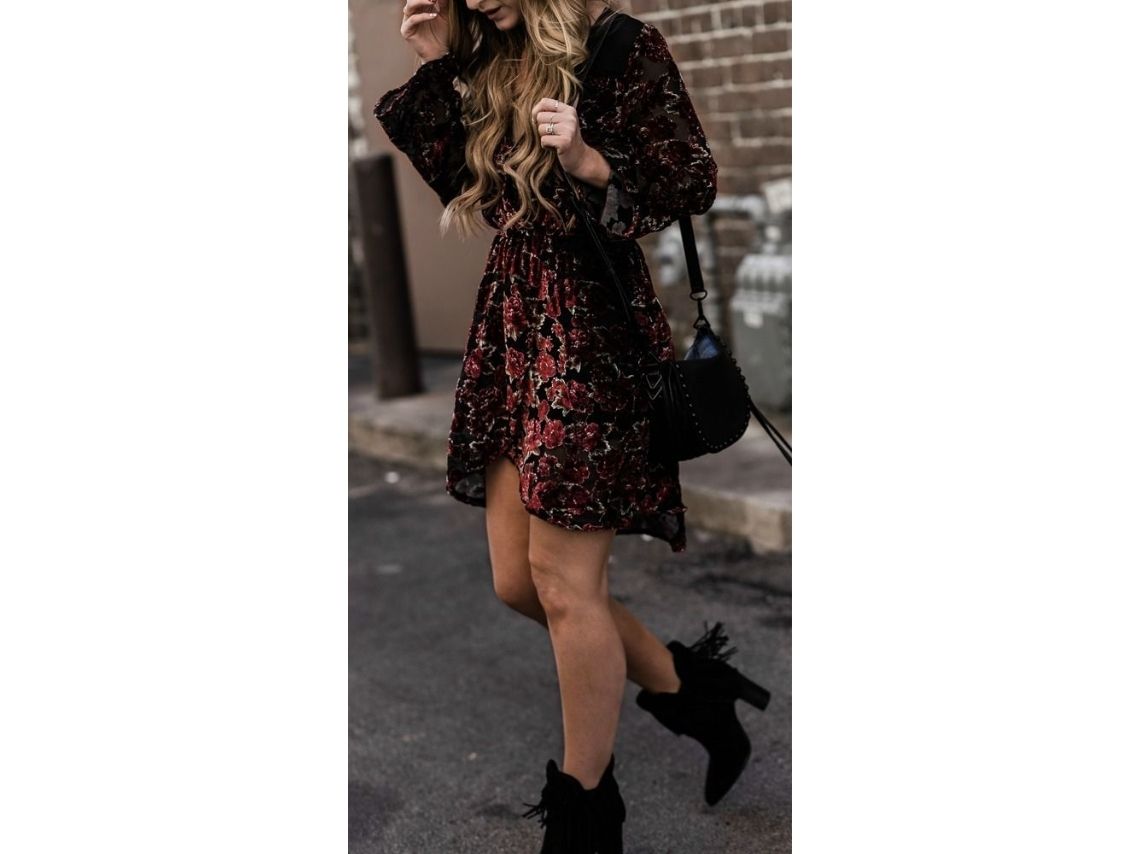 vestidos con botas perfectos para el otoño