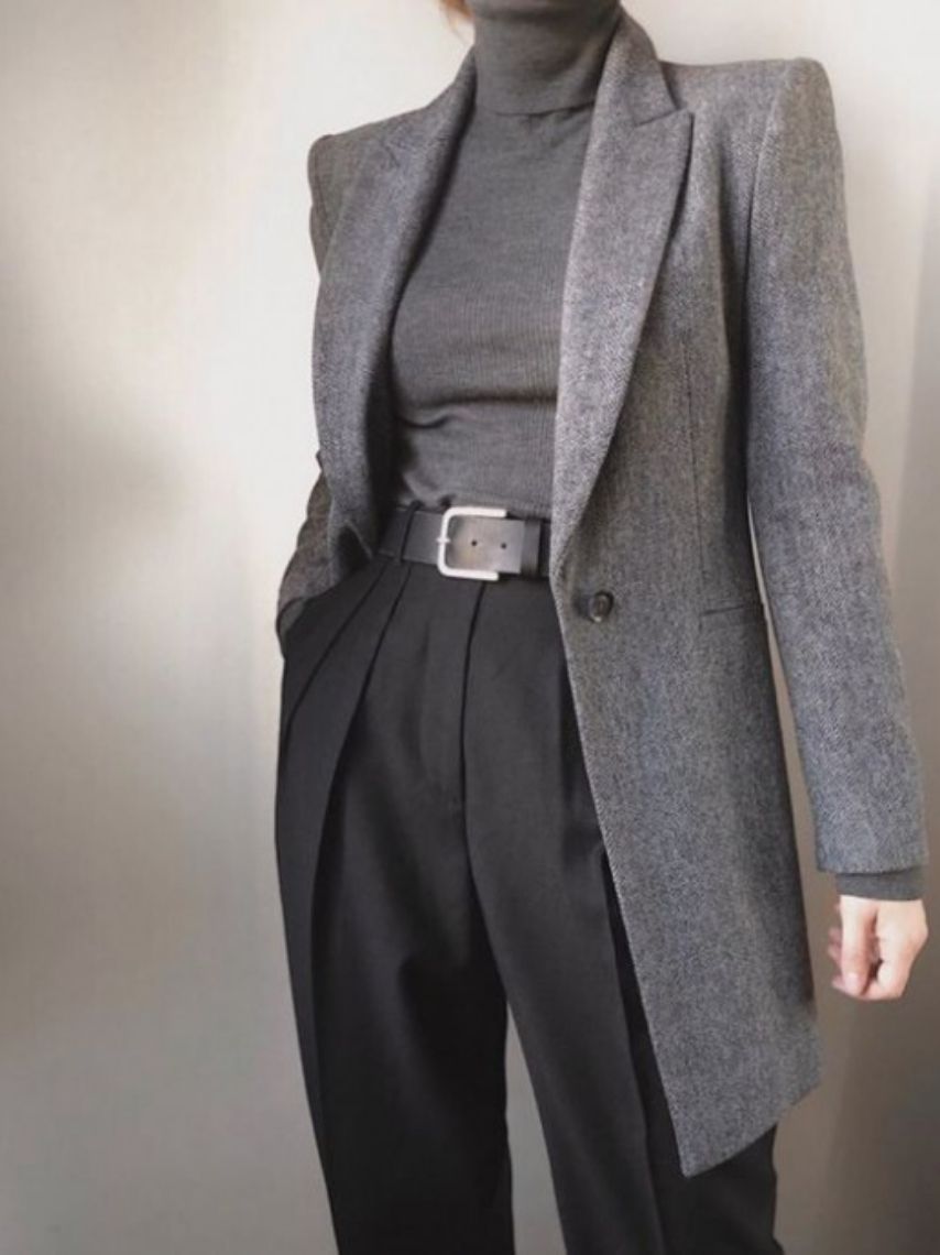 10-outfits-con-blazer-gris-para-verte-elegante-y-juvenil-en-la-oficina-4 |  Mujer de 10