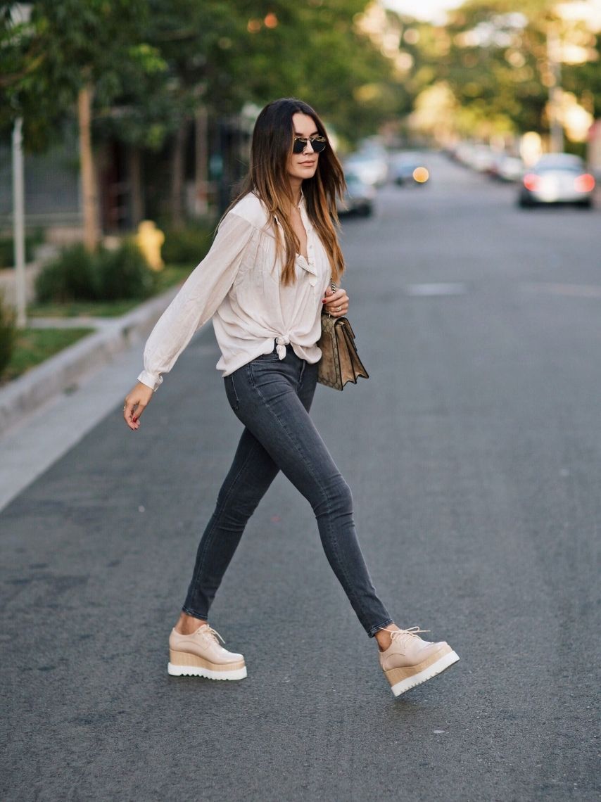 10 outfits con zapatos de plataforma para ir cómoda a trabajar | Mujer de 10