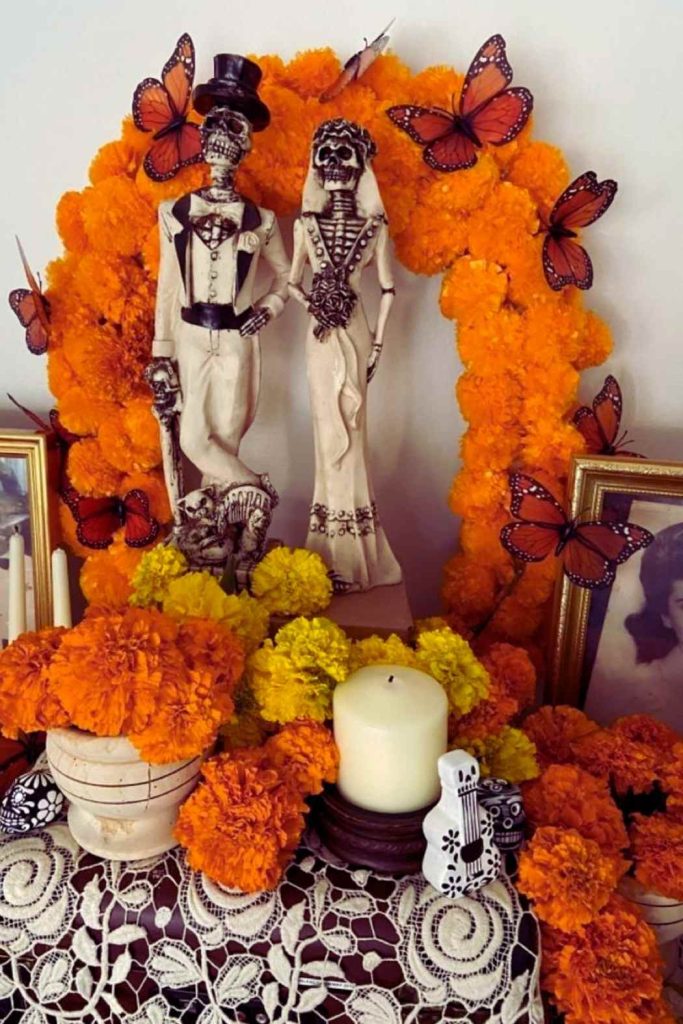 Ofrenda de muertos pequeña para poco espacio