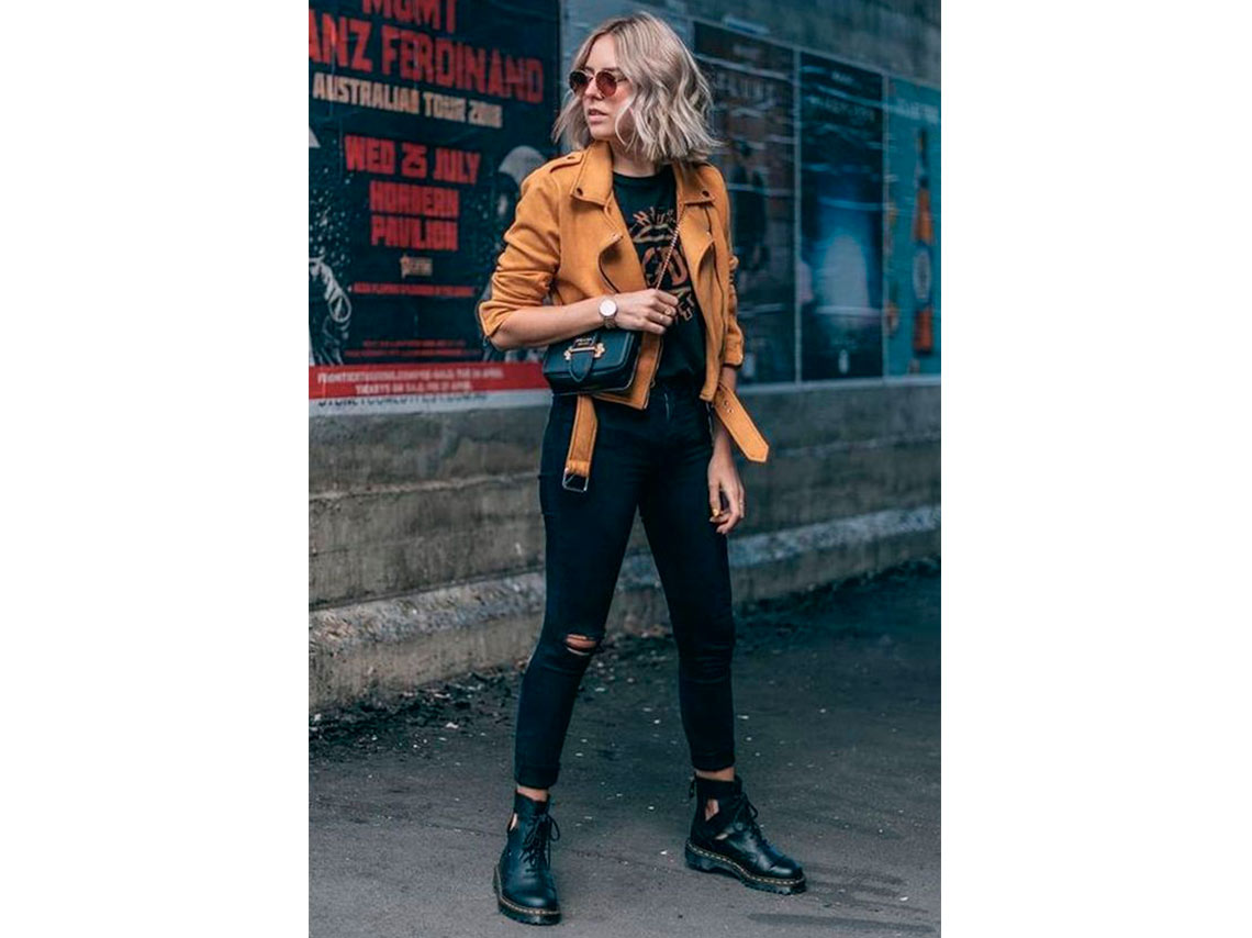 10 outfits con botas negras cortas para lucir en otoño