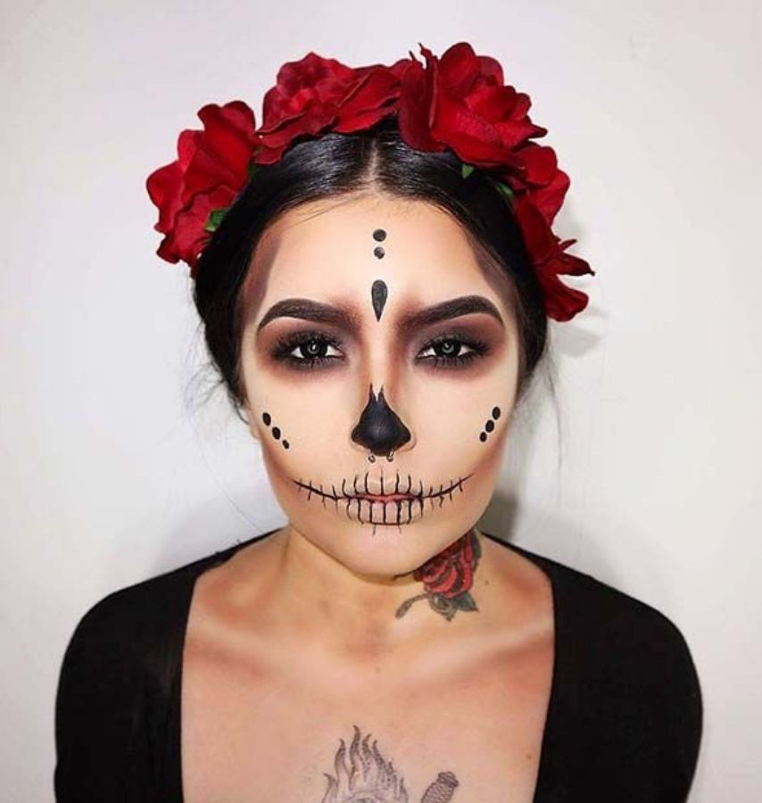 10-maquillajes-de-catrina-faciles-y-modernos-para-lucirte-este-2021-9