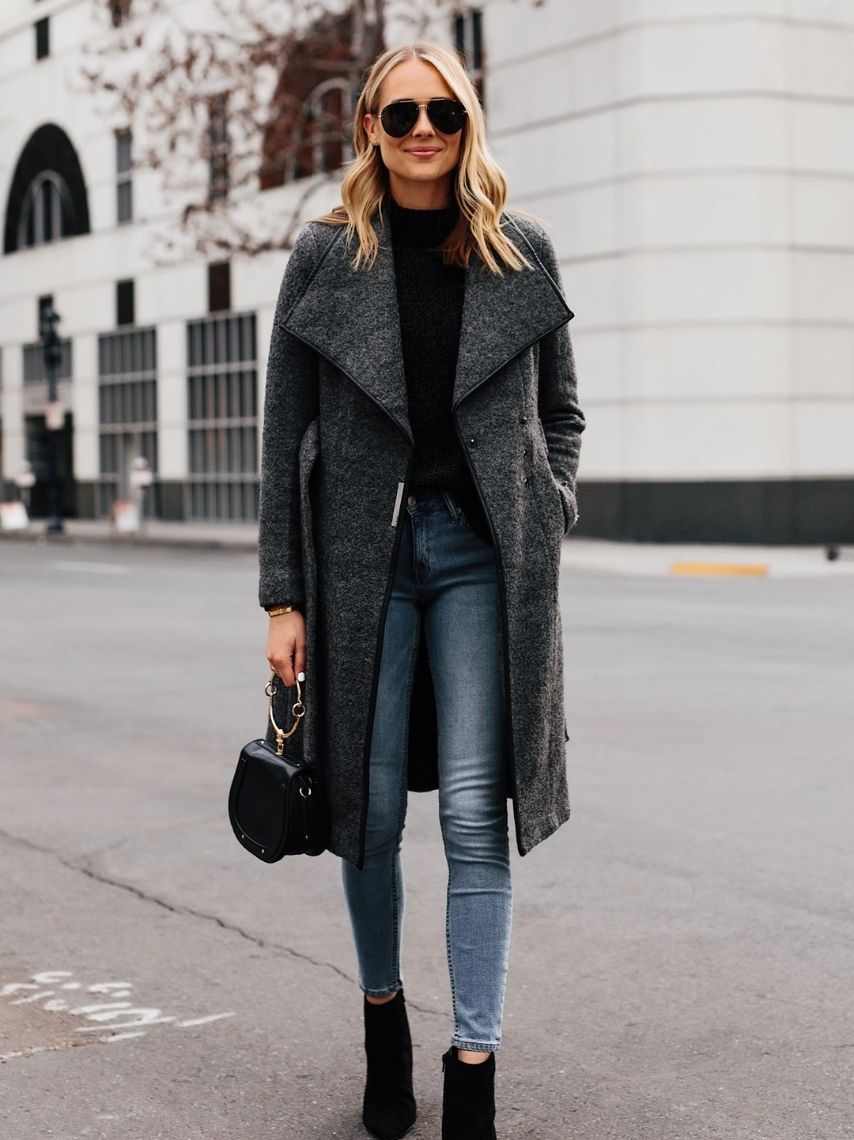 10 outfits de invierno con jeans para sentirte cómoda en la oficina