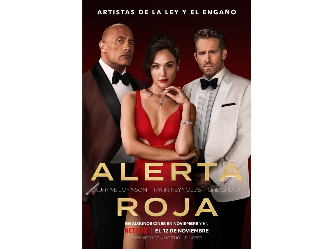 5 razones para ver Alerta Roja con Gal Gadot, la Roca y Ryan Reynolds