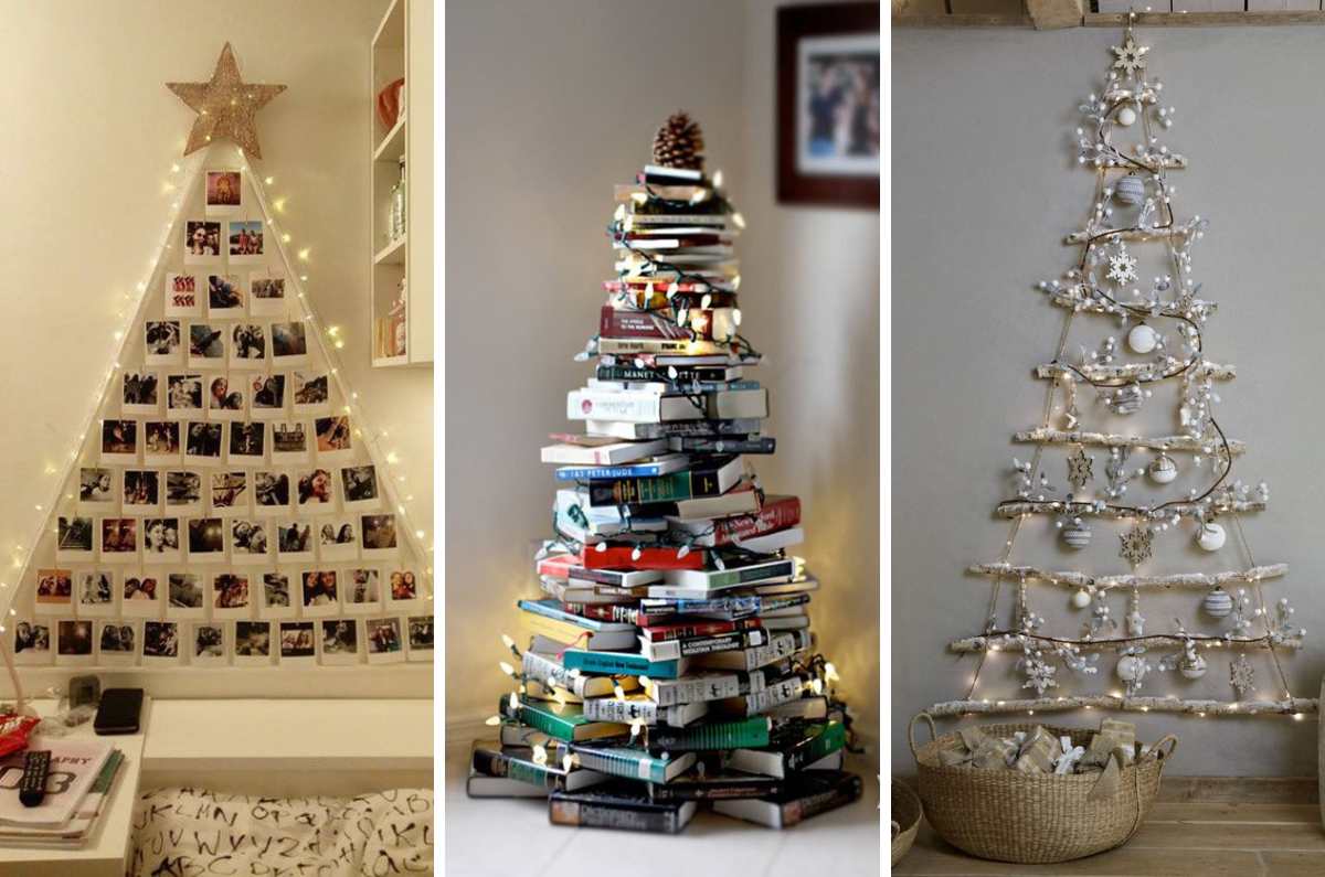 10 árboles de Navidad creativos y hermosos para tu departamento
