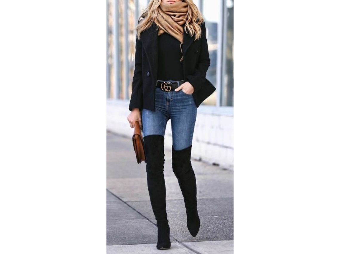 outfit con #botas outfit con botas negras #otoño 