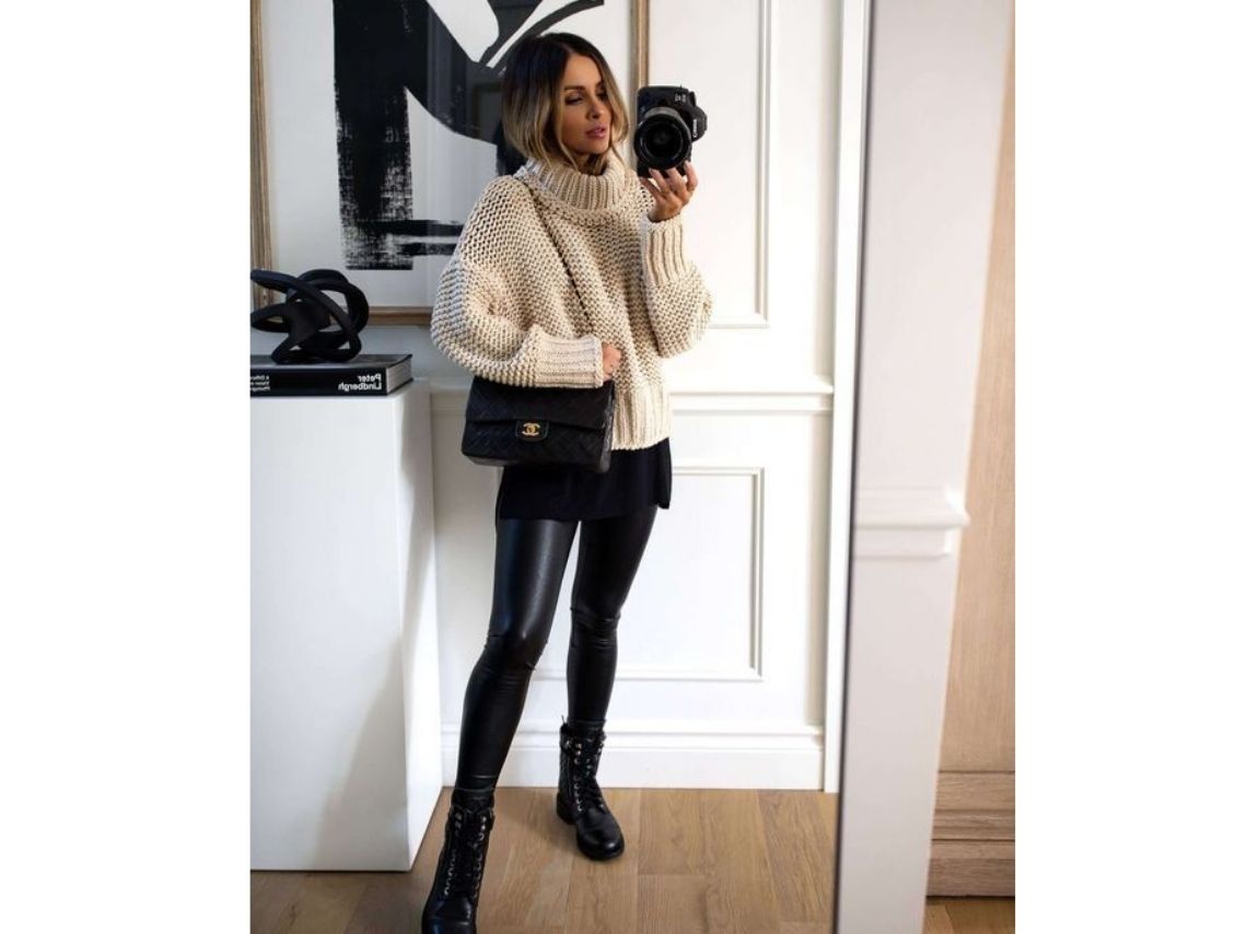 10 outfit con botas negras que son perfectas para el invierno