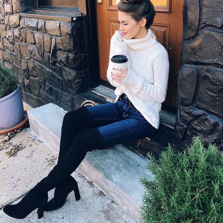 10 outfit con botas negras que son perfectas para el invierno | Mujer de 10