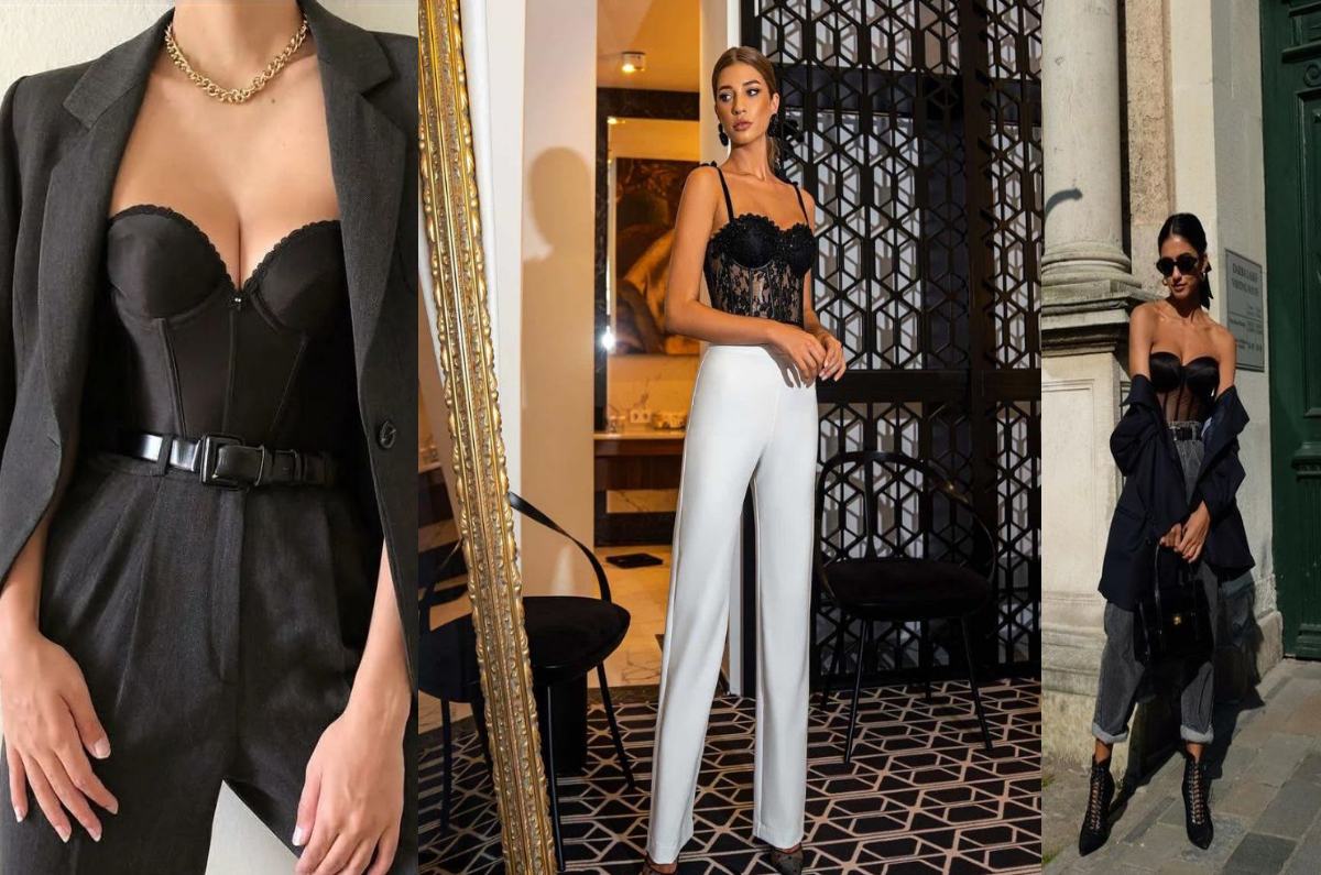 10 outfits con corset negro para verte sexy y elegante