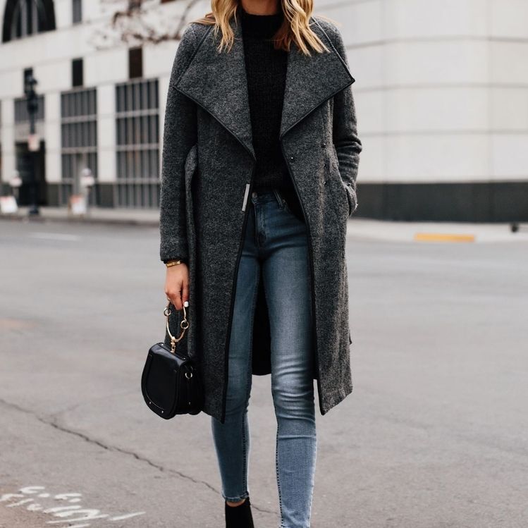 10 outfits de invierno con jeans para sentirte cómoda en la oficina