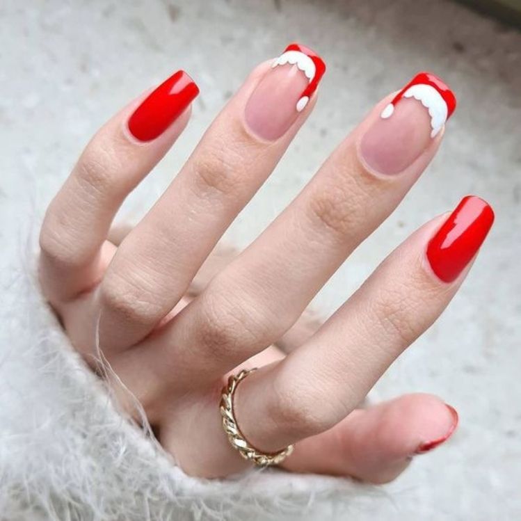 10 diseños de uñas rojas ideales para la época navideña