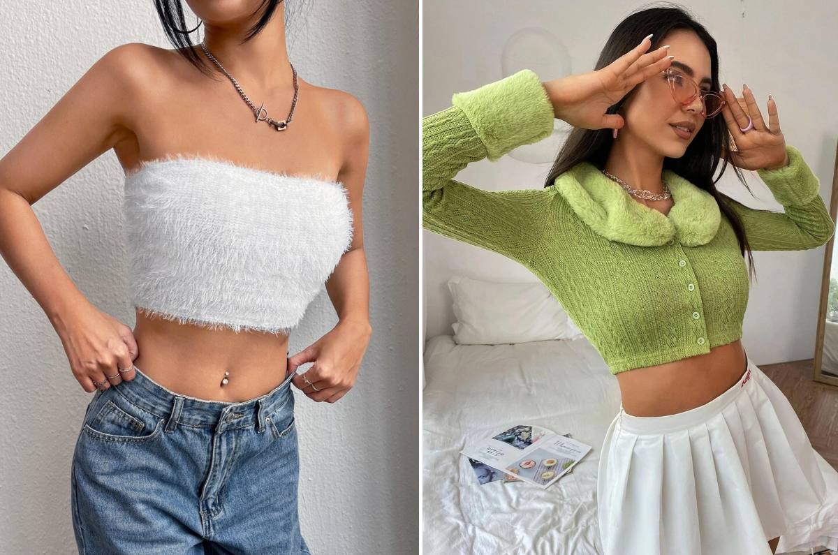 10 formas de usar crop tops en invierno sin pasar frío