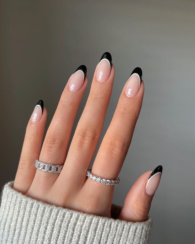 
decoradas uñas negras