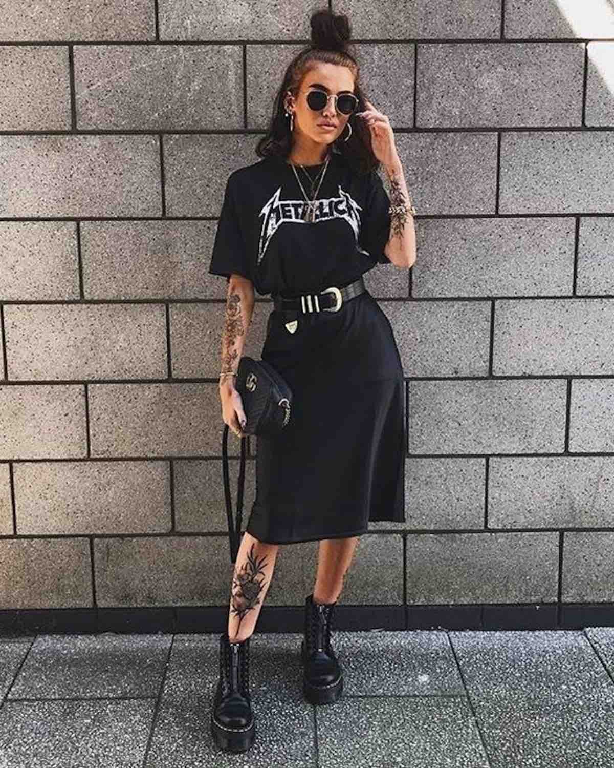 10 outfits con falda negra que alargarán tus piernas 9