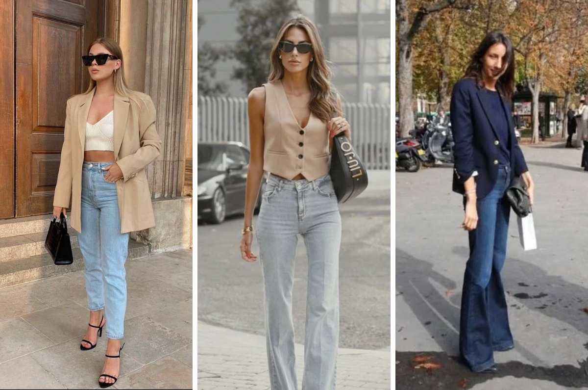 8 outfits con jeans para lucir elegante y bonita en la oficina