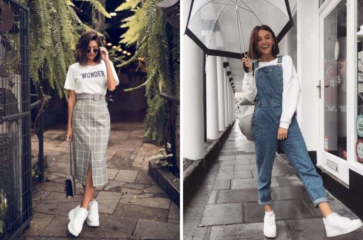 10 outfits con tenis blancos de plataforma para tener mucho estilo