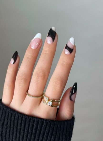 10 diseños de uñas negras que se verán elegantes para ir a la oficina 6