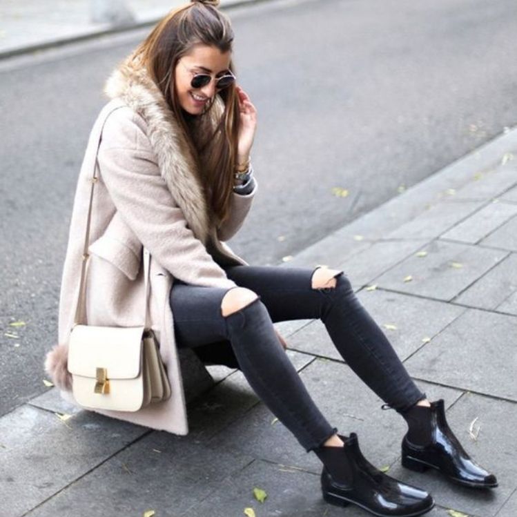 botas-negras-tobillo-trabajar-look | Mujer de 10