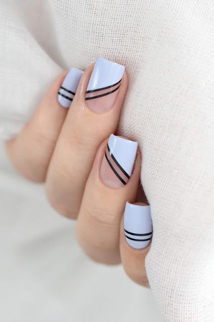 7 ideas de uñas en blanco y negro fáciles y casuales para la oficina |  Mujer de 10