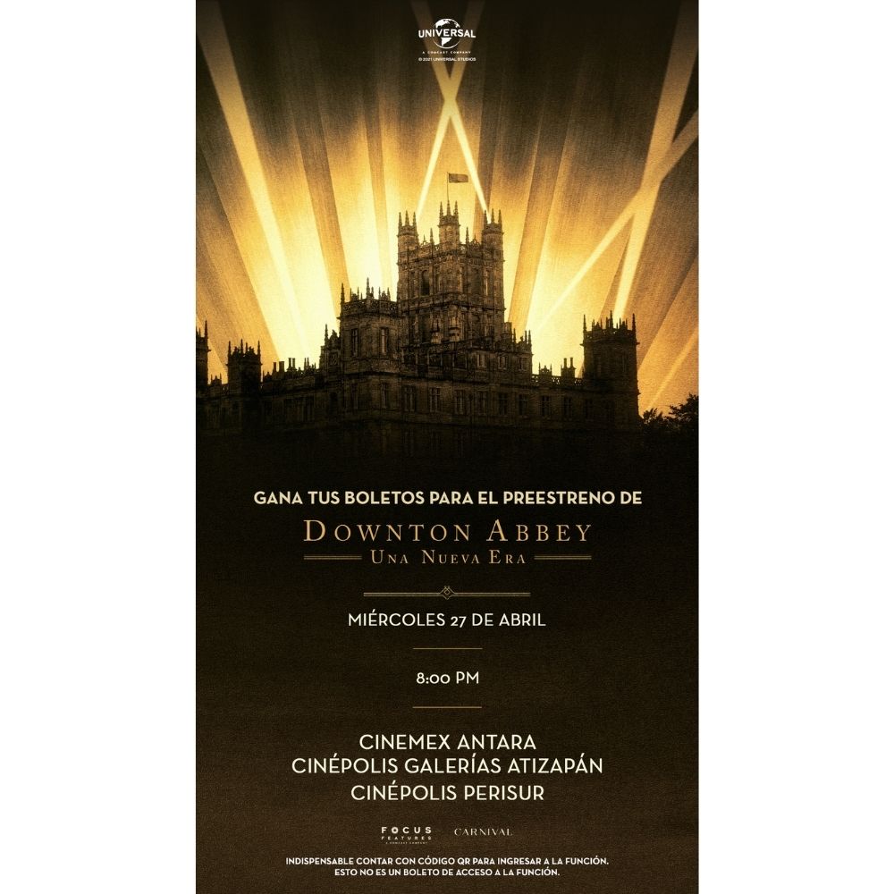 Universal te regala un pase doble para Downton Abbey: Una Nueva Era 0