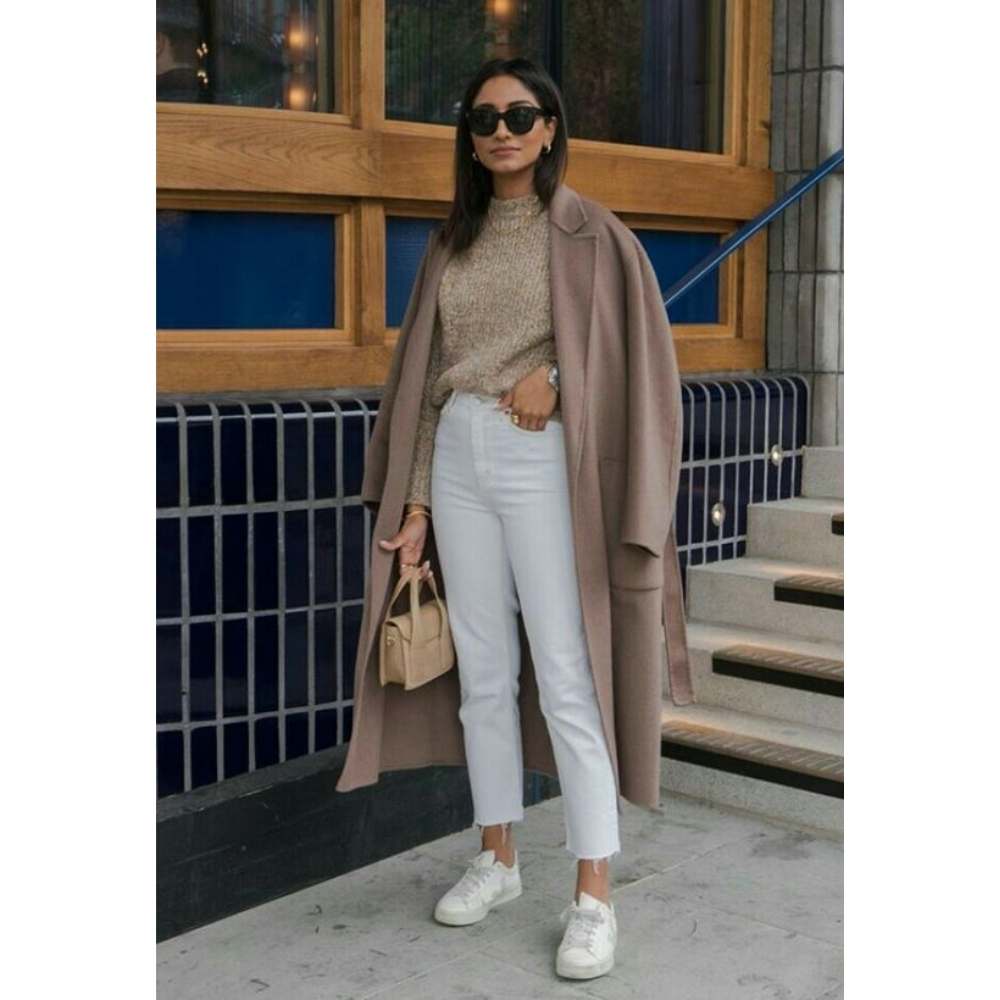 outfit-formal-con-tenis-pantalon-blanco | Mujer de 10