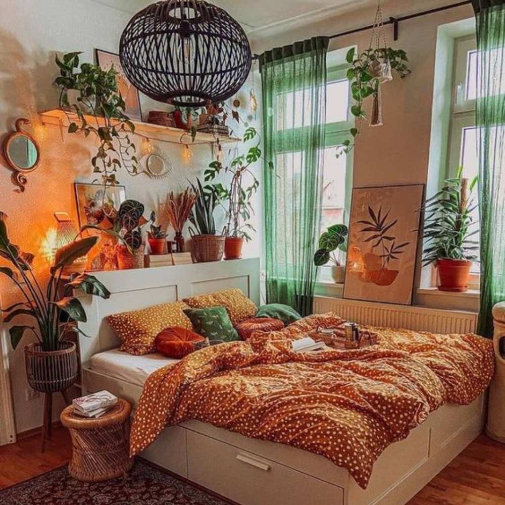 decoración hippie cuarto