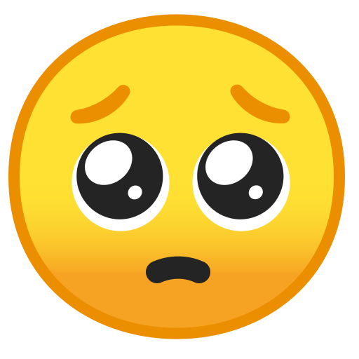Emoji con cara de suplica para whatsapp