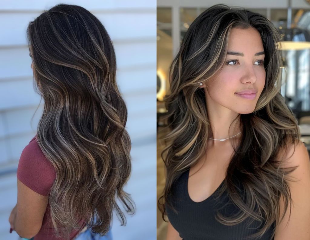 Mechas delgadas para iluminar el cabello oscuro