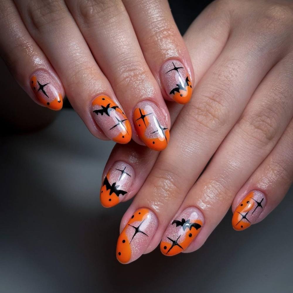 7 diseños fáciles de uñas naranjas para lucir este otoño