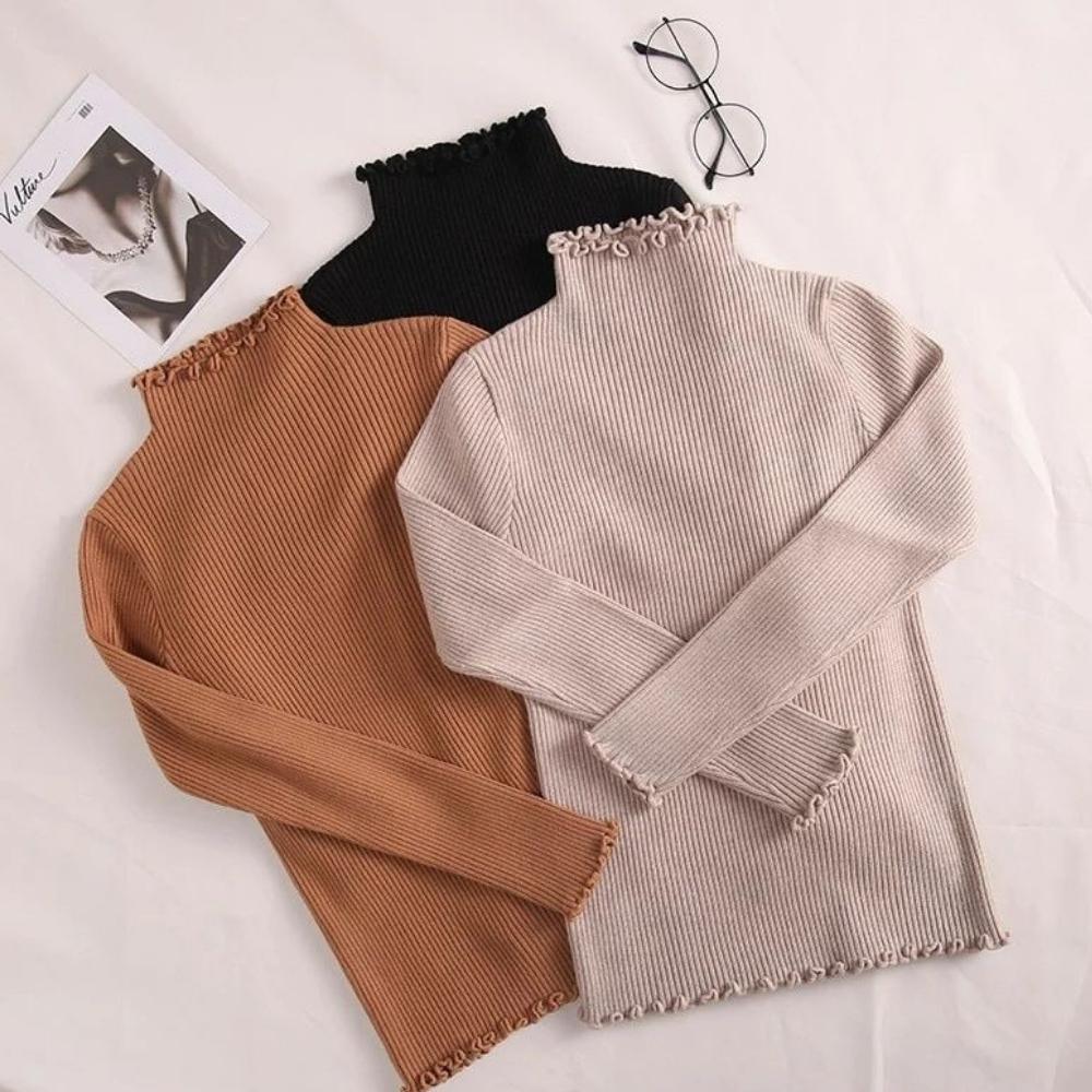 El turtle curly neck es una opción para ocultar la papada 7 ideas para usar suéter de tortuga sin que se te salga la papada