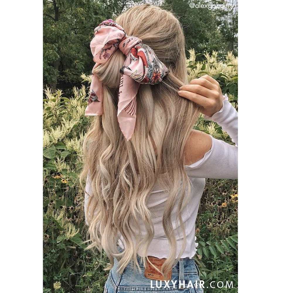 Luce tu media coleta con un listón o pañoleta 10 ideas para lucir tu cabello ondulado juvenil y elegante