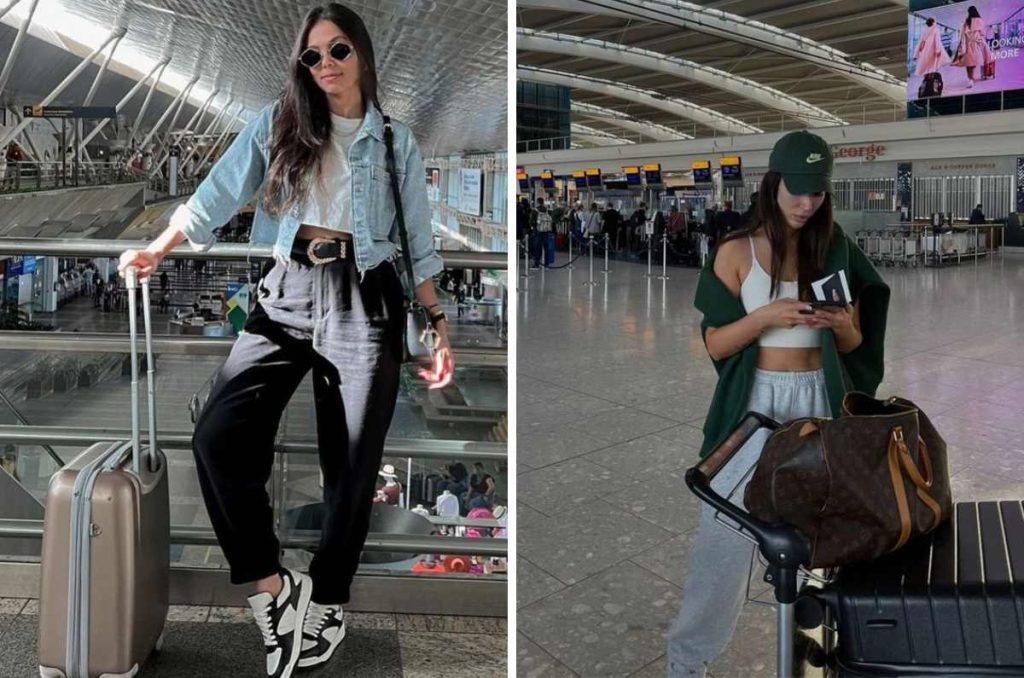 ideas de outfits en el avion