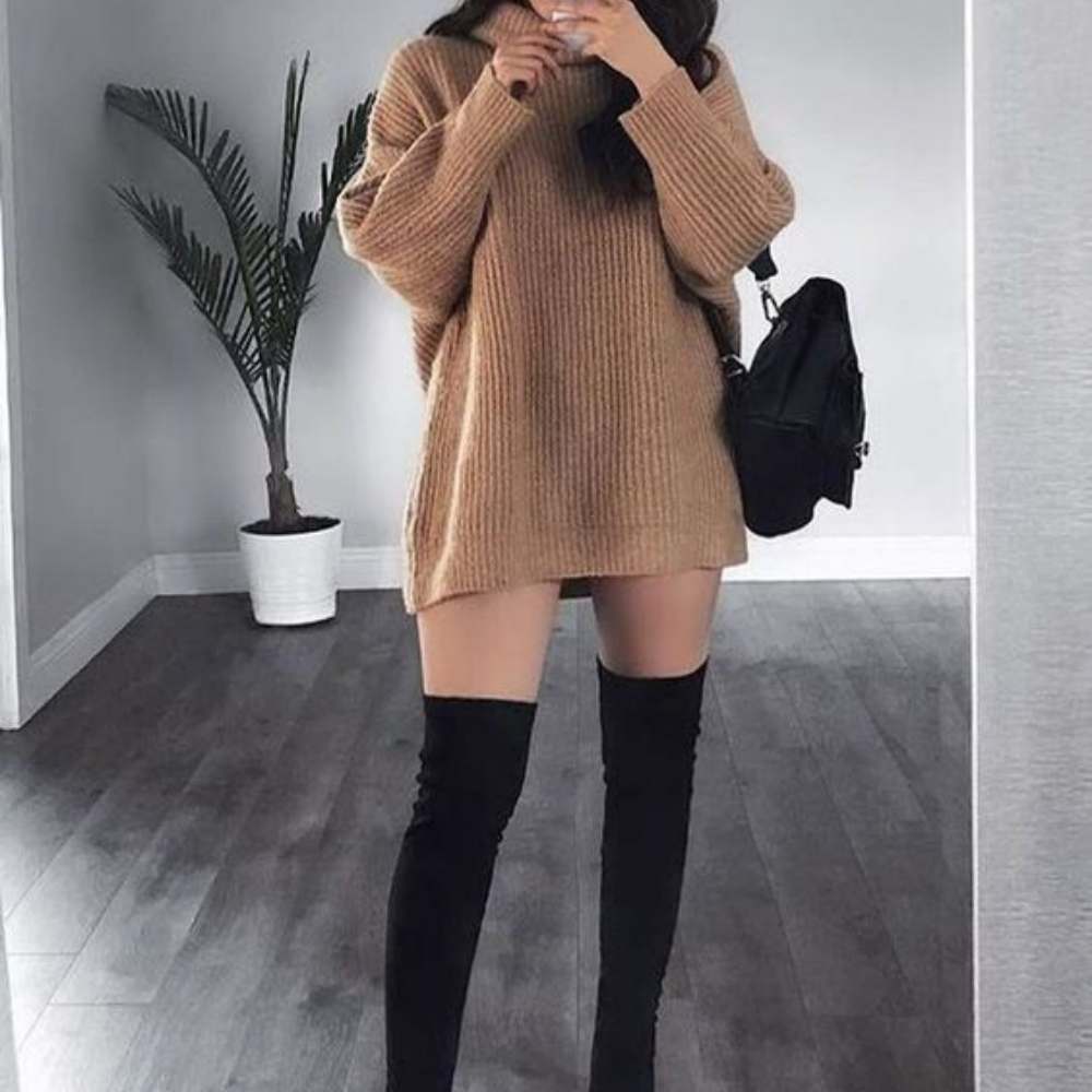 outfits negros con café