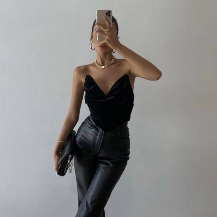 outfit negro para fiesta