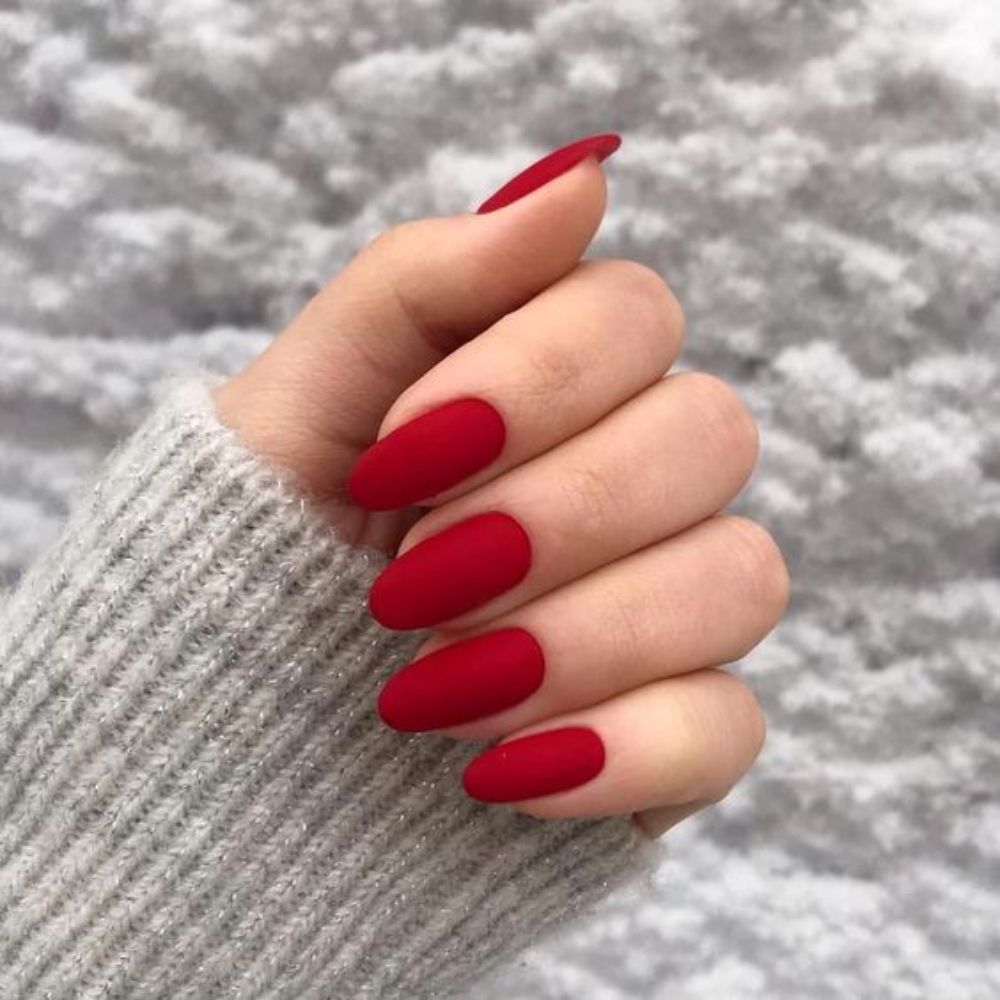 10 ideas para llevar uñas rojas- mates