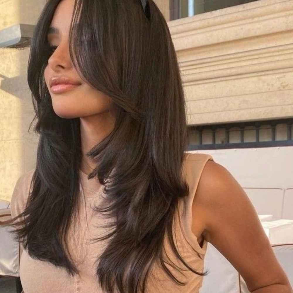 cabello en capas aesthetic