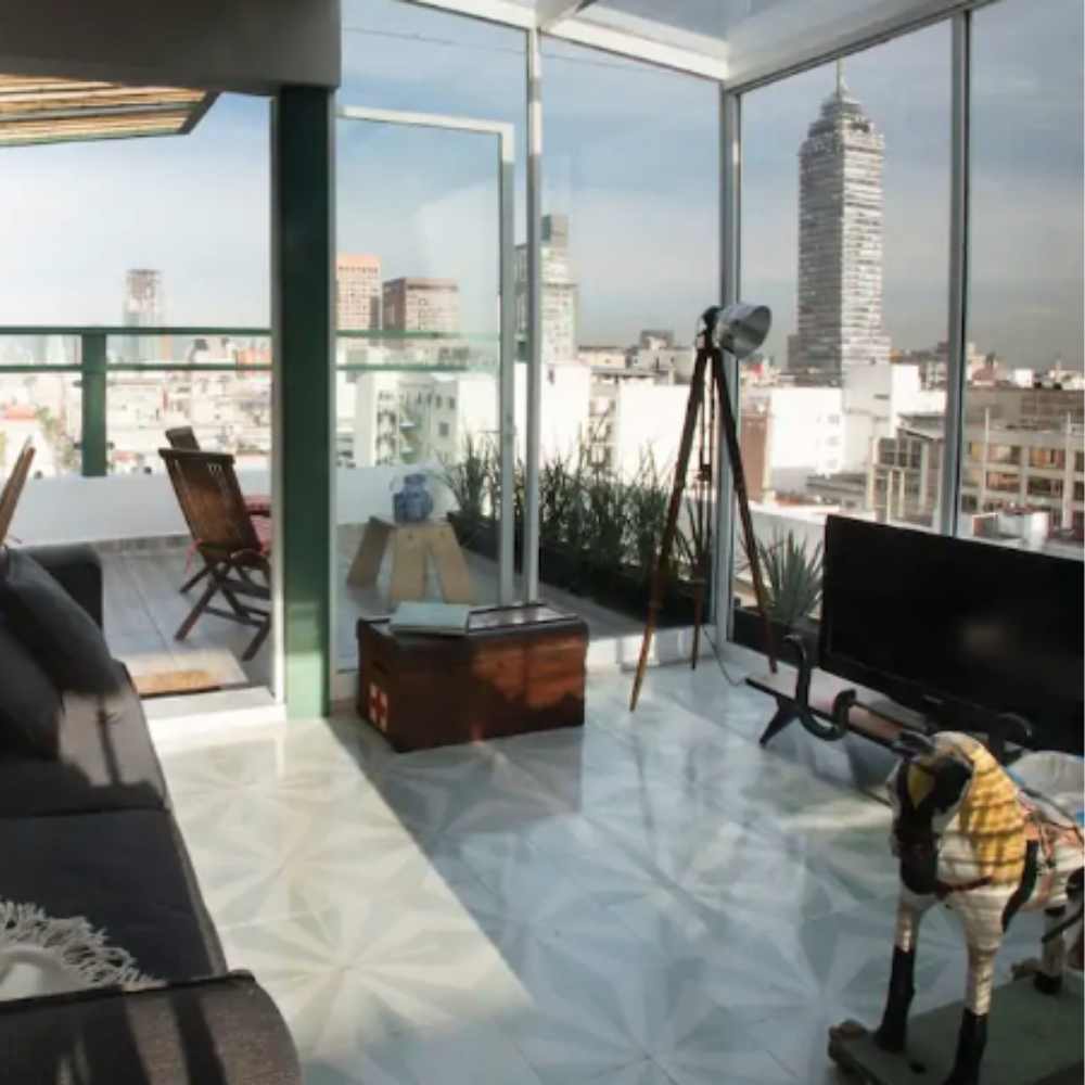 Este duplex cercano a la Ciudad es ideal para este fin de puente Duplez ubicado en la CDMX con excelente vista de la ciudad como destinos para fiestas patrias