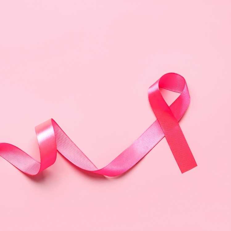 Listón rosa sigo de la lucha en contra del cáncer de mama