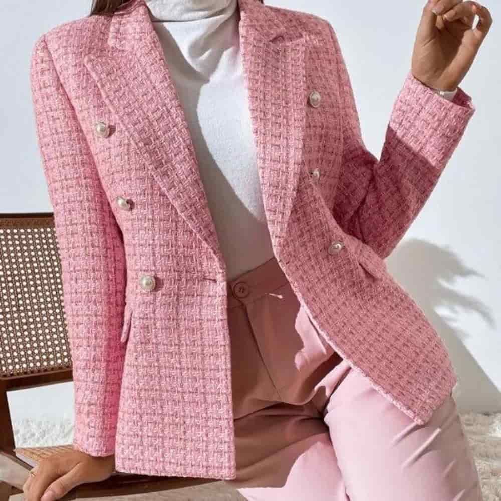 10 forma de llevar la moda tweed a la oficina y verte elegante- solamente saco 