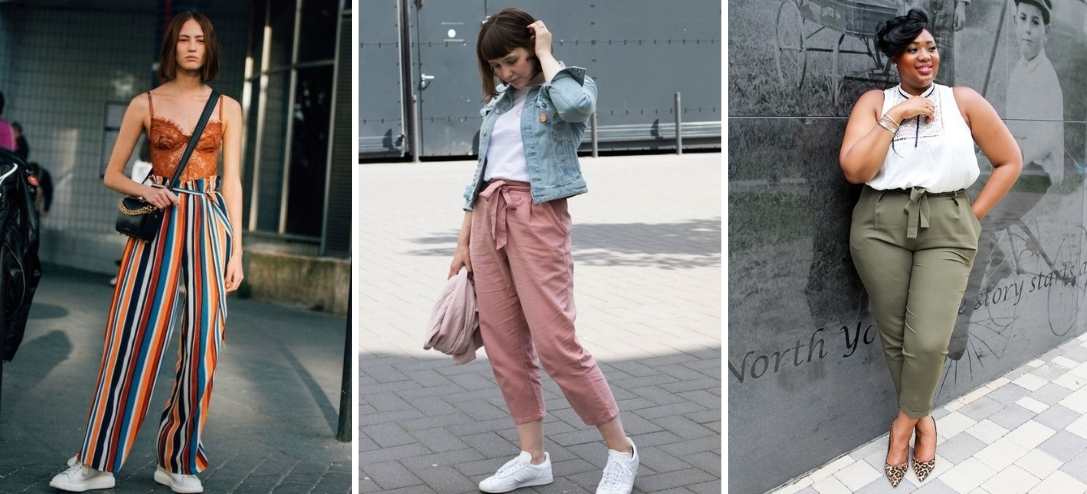 10 outfits con pantalones paper bag para todo tipo de cuerpo