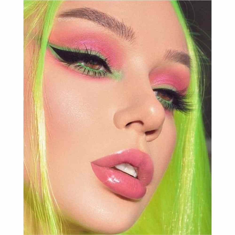 maquillaje-verde-neon