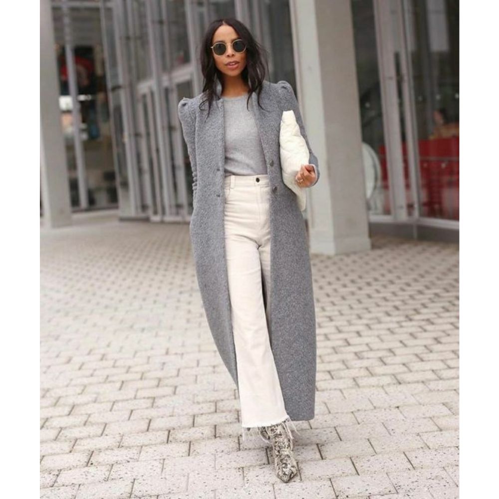 10 outfits con pantalones blancos elegantes para ir a la oficina