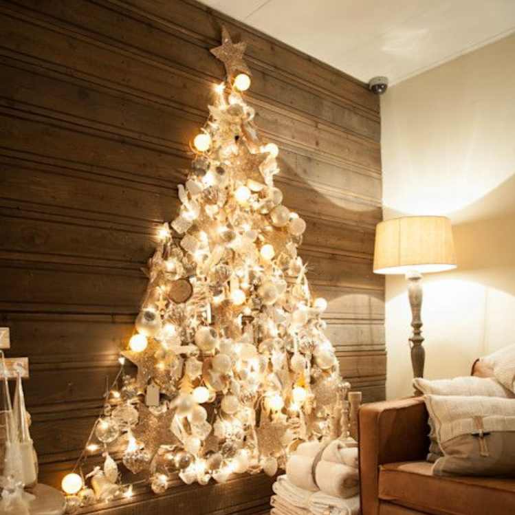 10 ideas fáciles de hacer un árbol de Navidad en la pared de tu casa