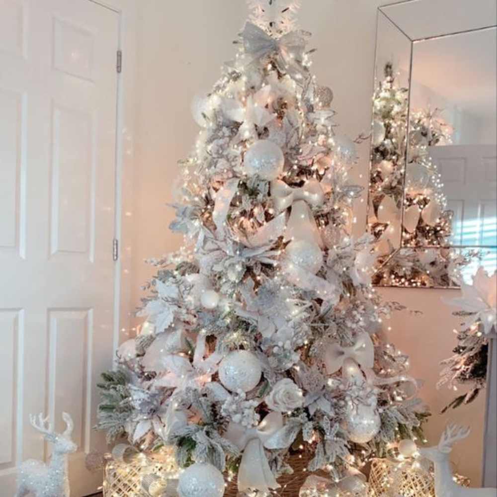 5 ideas para decorar tu árbol de Navidad de color rosa y blanco 0